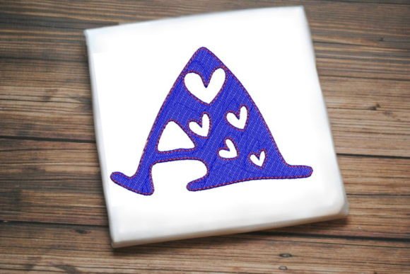 Review: Alphabet Letter a Multi Heart Embroidery
