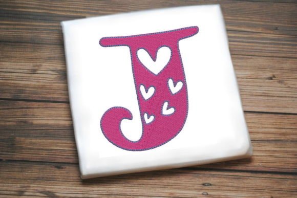 Review: Alphabet Letter J Multi Heart Embroidery