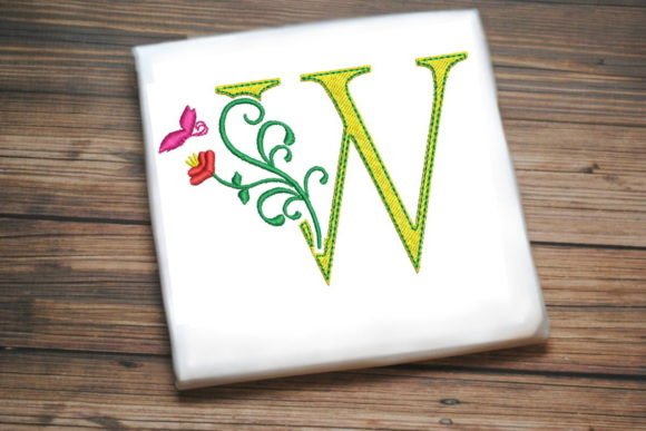 Review: Floral Letter W with Butterfly Design