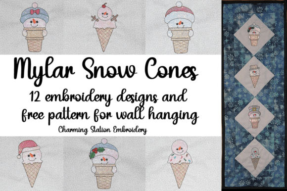Reviewing Mylar Snow Cones for Winter Embroidery