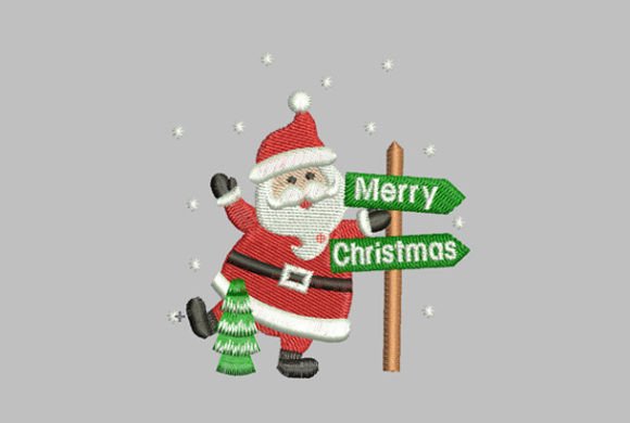 Reviewing Santa Claus with Sign Design