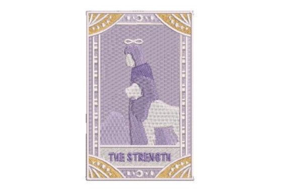 Reviewing The Strength Tarot Card for Holiday Embroidery